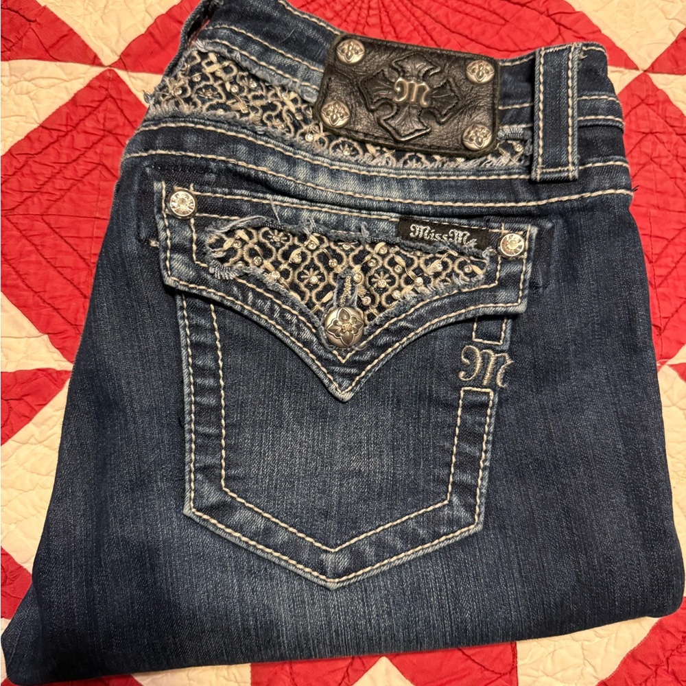 Miss Me Women's Blue Embellished Jeans
